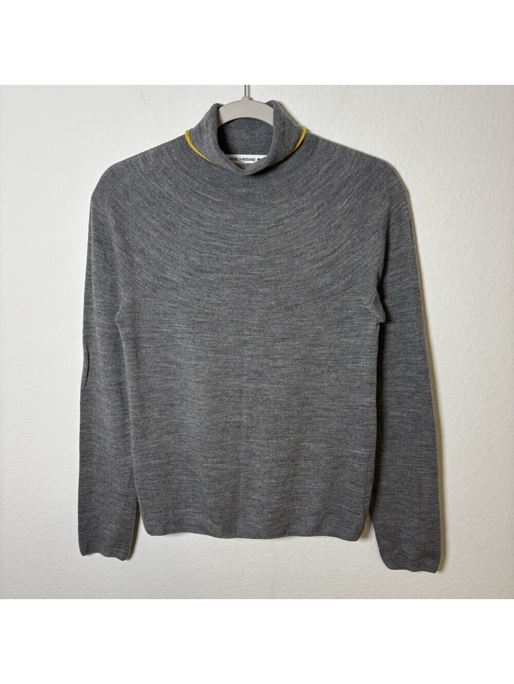 Ines De La Fressange UNIQLO 100% Wool Turtleneck Sweater Women Size Small Gray